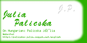 julia palicska business card